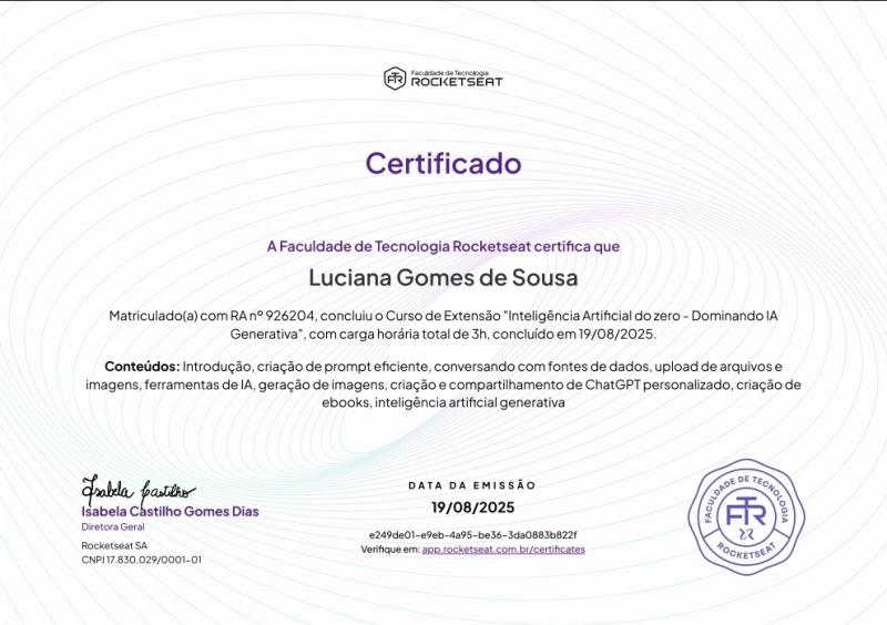 Certificado de IA generativa