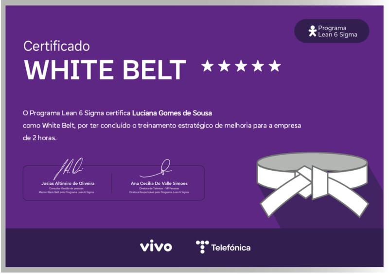 Certificado White Belt